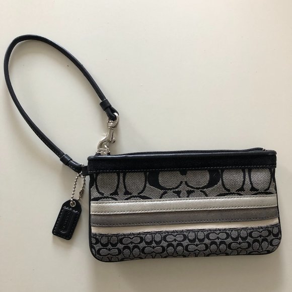 Coach Black and Gray Wristlet - Picture 1 of 8